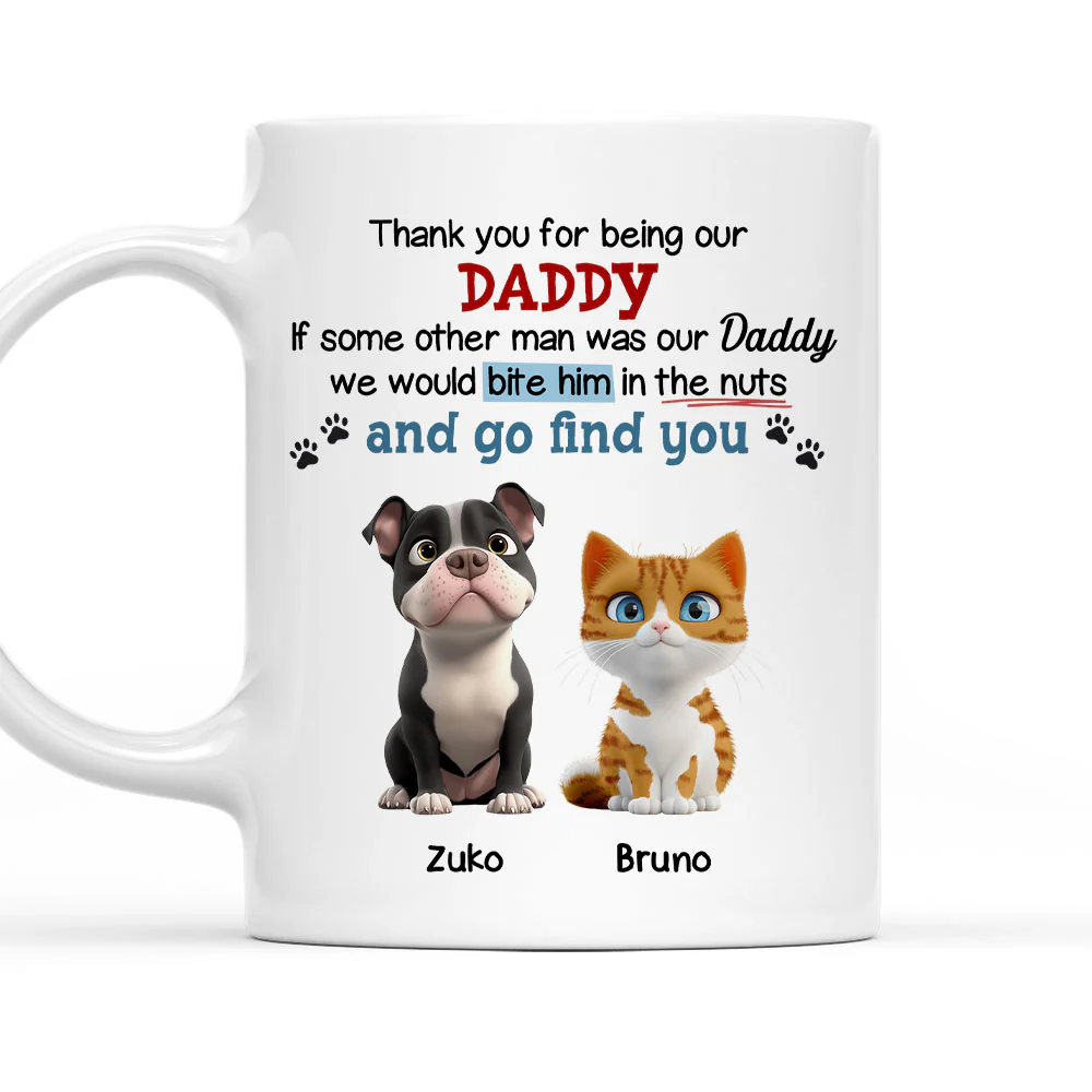 Pet Bite Butt Cartoon - Personalized Custom Coffee Mug