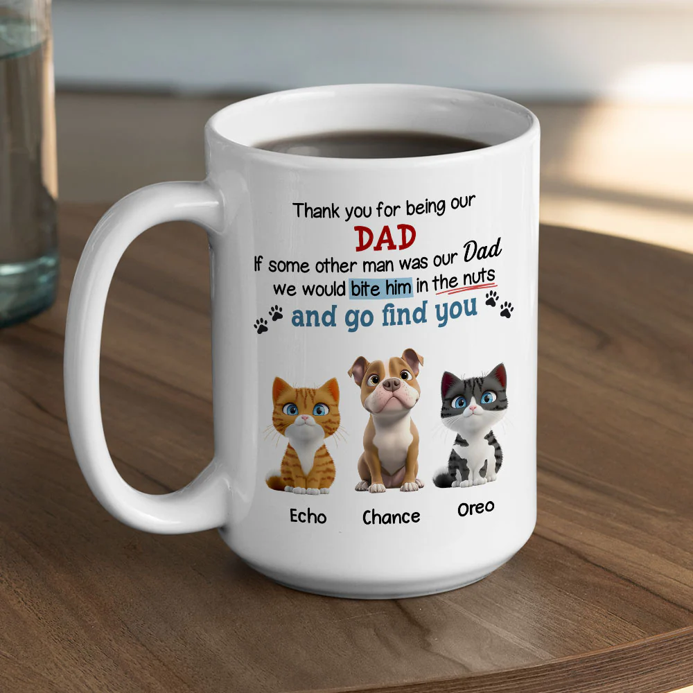 Pet Bite Butt Cartoon - Personalized Custom Coffee Mug - Image 6