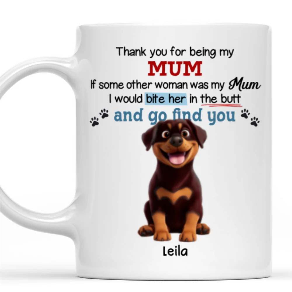 Pet Bite Butt Cartoon - Personalized Custom Coffee Mug - Image 8
