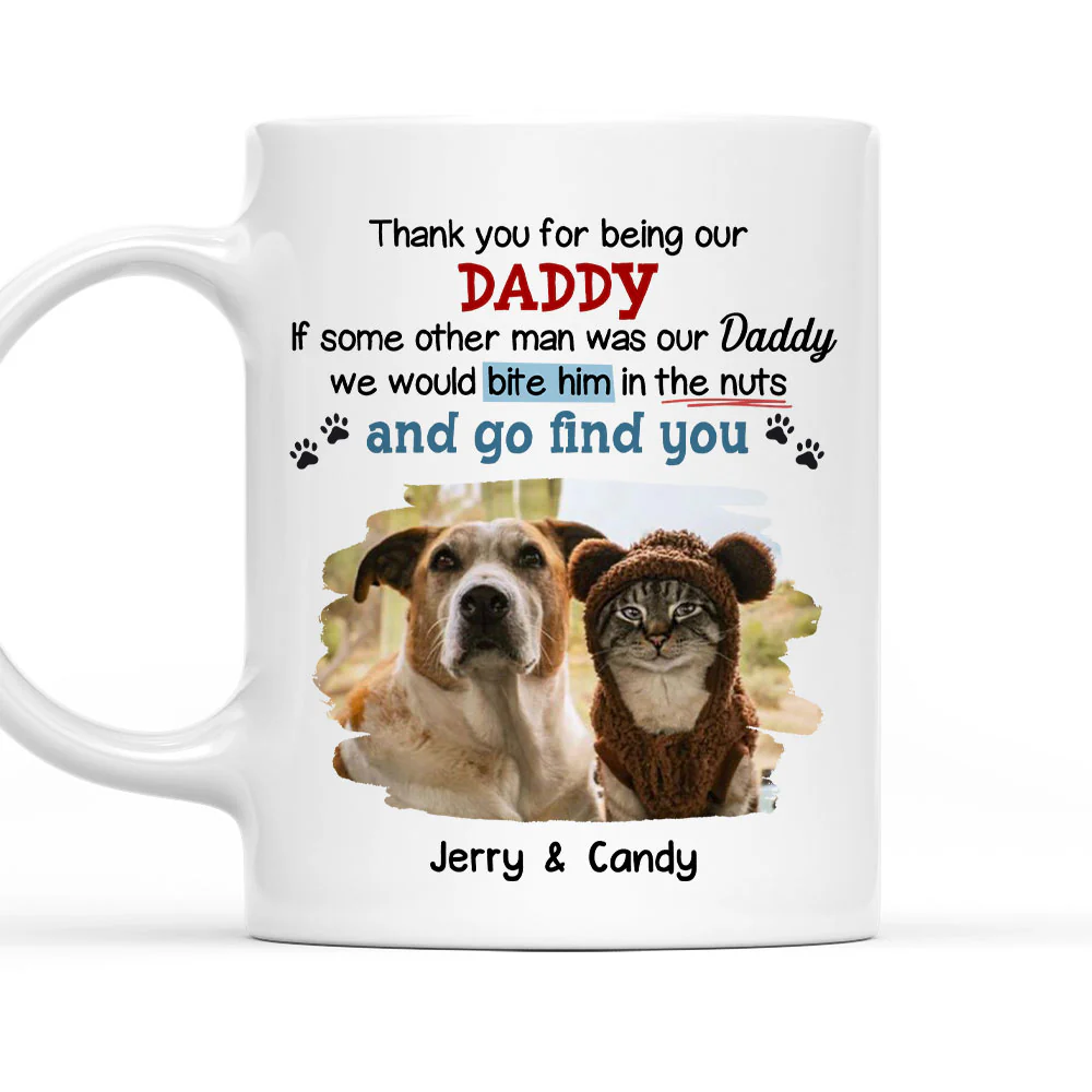 Pet Bite Butt Cartoon Photo - Personalized Custom Coffee Mug