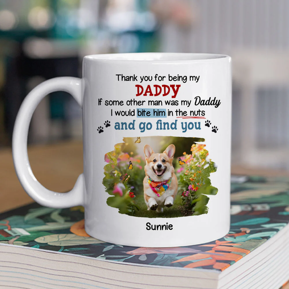 Pet Bite Butt Cartoon Photo - Personalized Custom Coffee Mug - Image 2