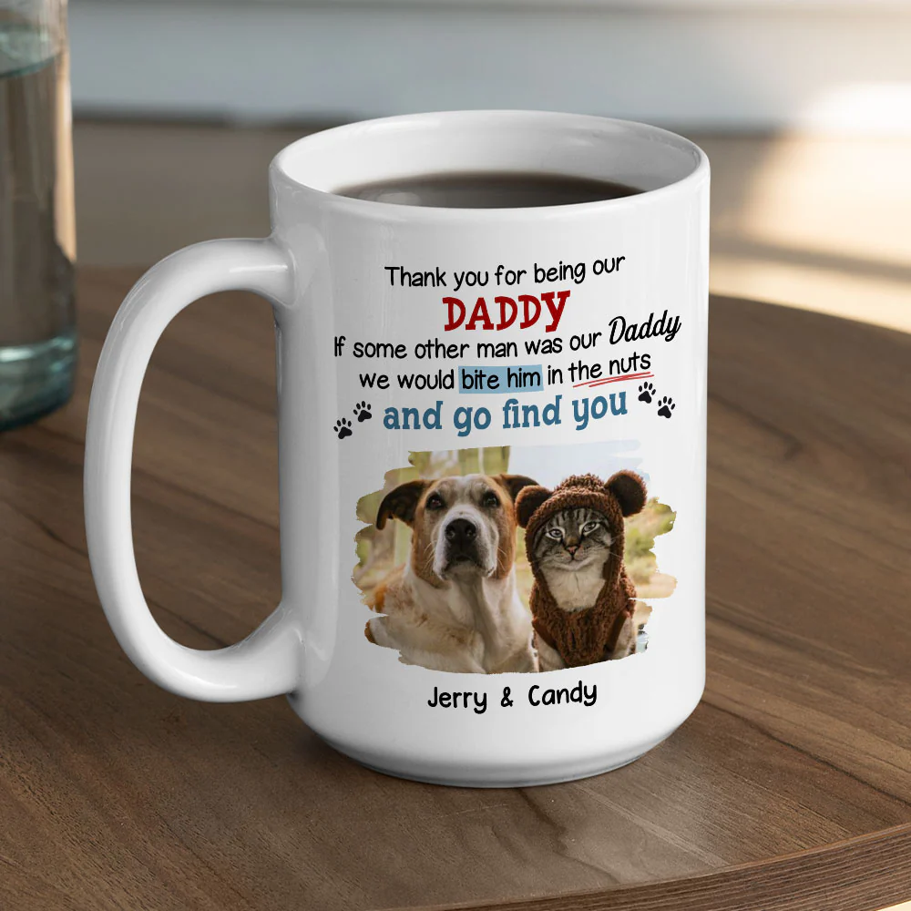 Pet Bite Butt Cartoon Photo - Personalized Custom Coffee Mug - Image 3