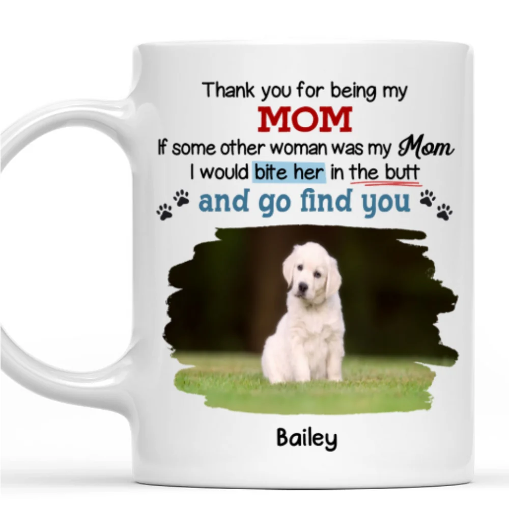 Pet Bite Butt Cartoon Photo - Personalized Custom Coffee Mug - Image 8