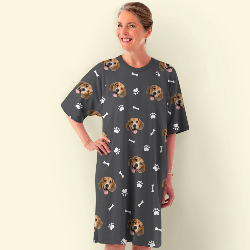 Pet Face - Personalized Custom Photo 3/4 Sleeve Dress - Image 5