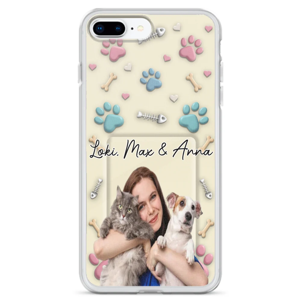 Pet Mom Cartoon Photo - Personalized Custom 3D Effect Phone Case - Image 4