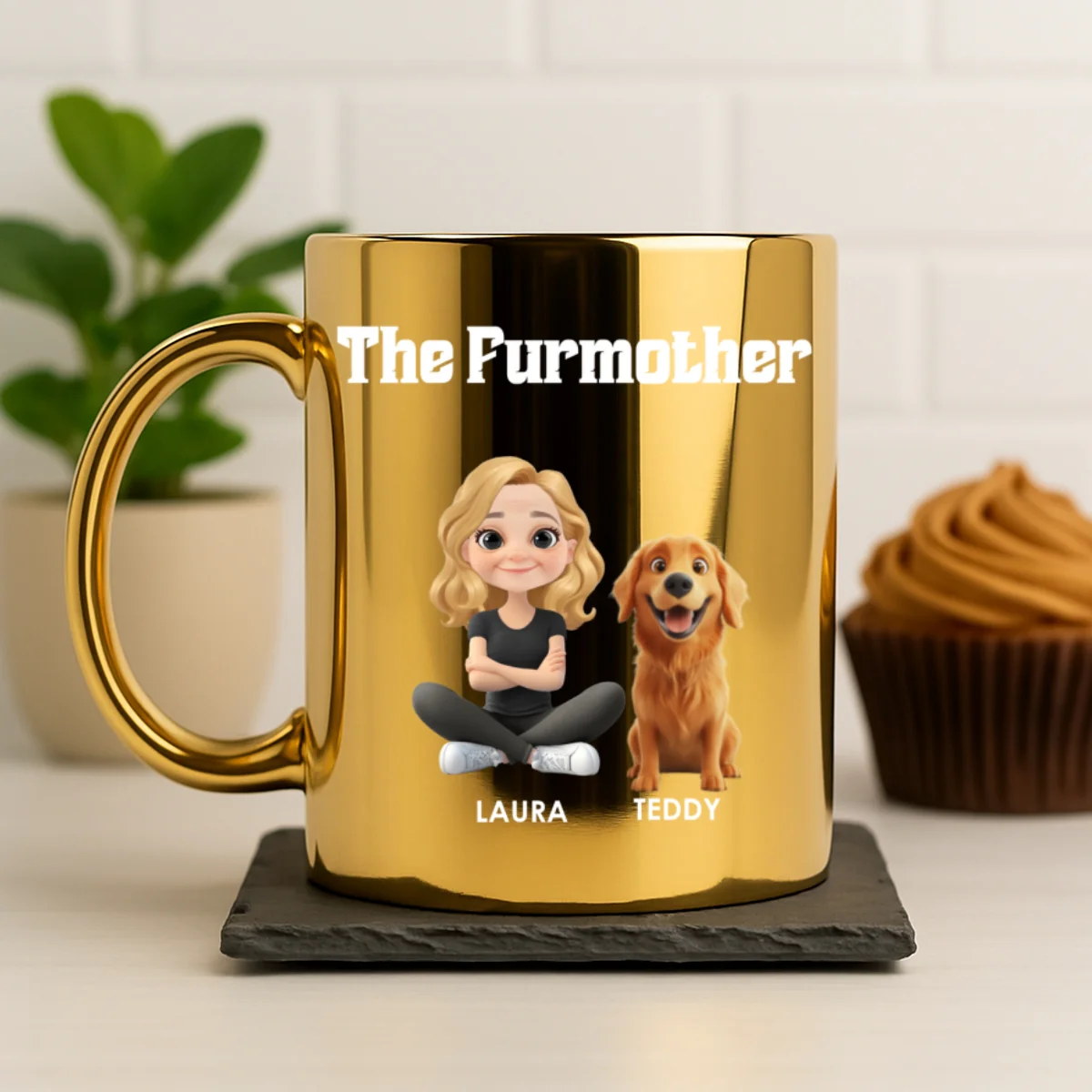 Pet Mom Luxury - Personalized Custom Metallic Mug - Image 7