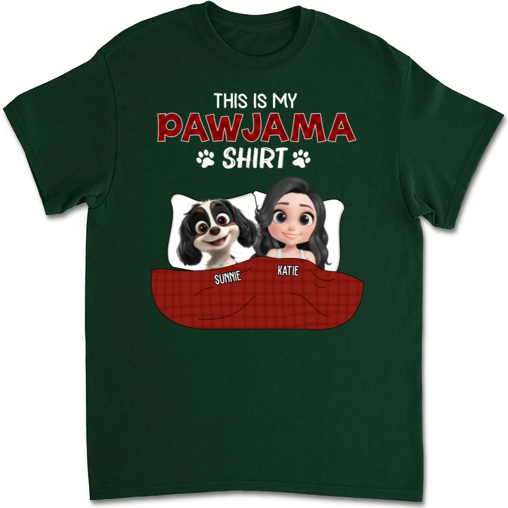 Pet Pawjama Shirt Dark Version - Personalized Custom Unisex T-shirt - Image 8