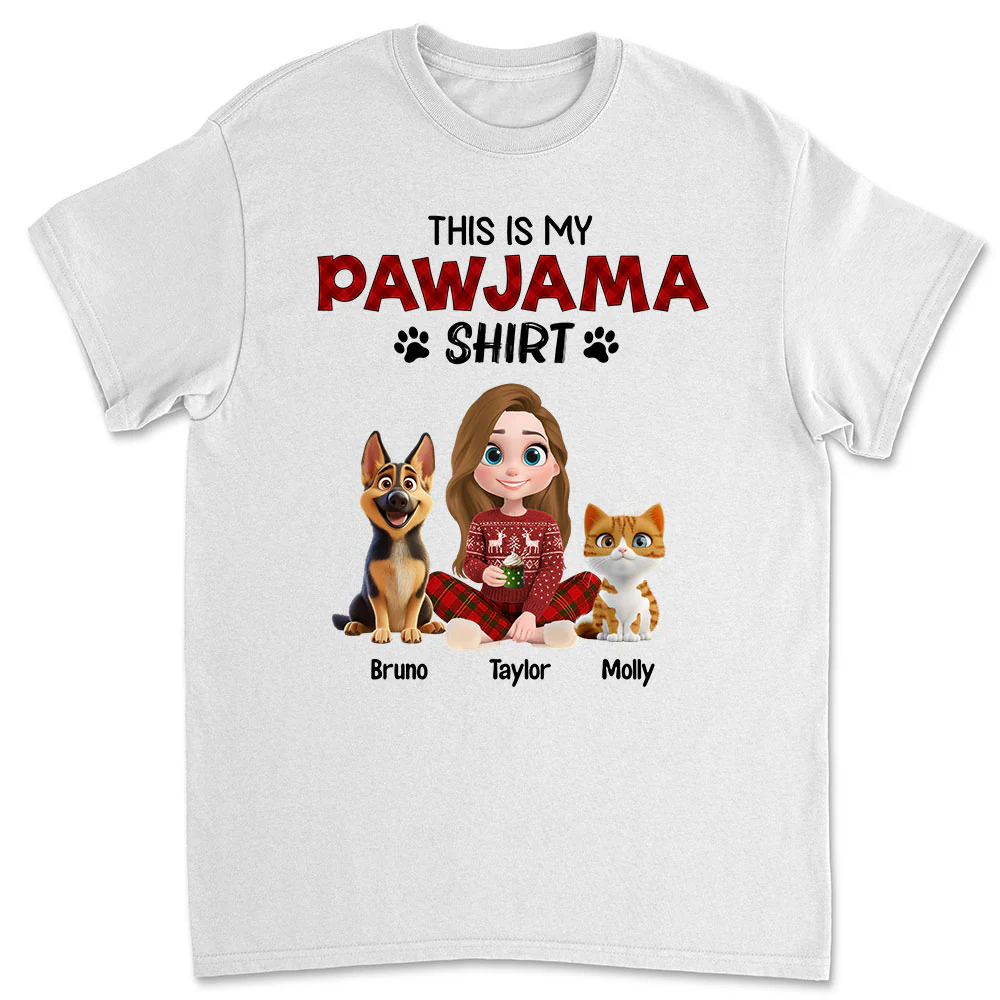 Pet Pawjama Shirt New Style Cartoon - Personalized Custom Unisex T-Shirt