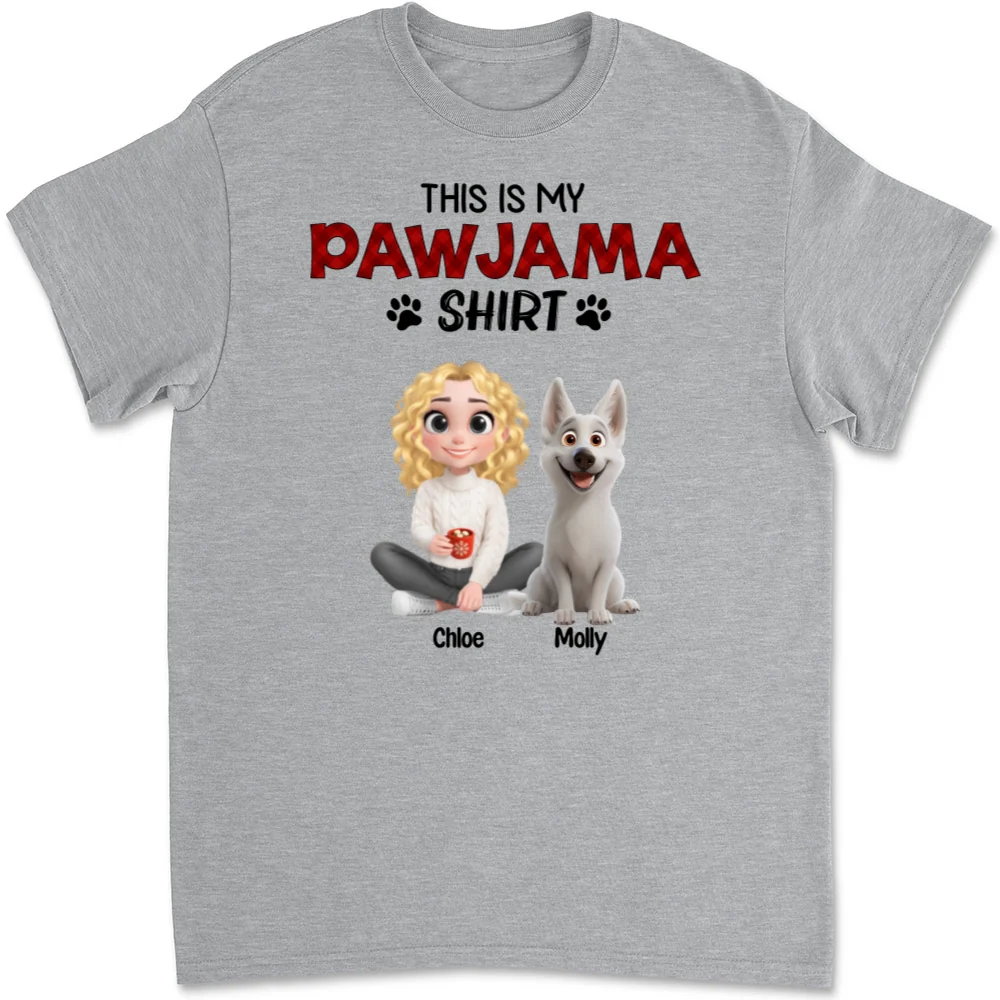 Pet Pawjama Shirt New Style Cartoon - Personalized Custom Unisex T-Shirt - Image 6