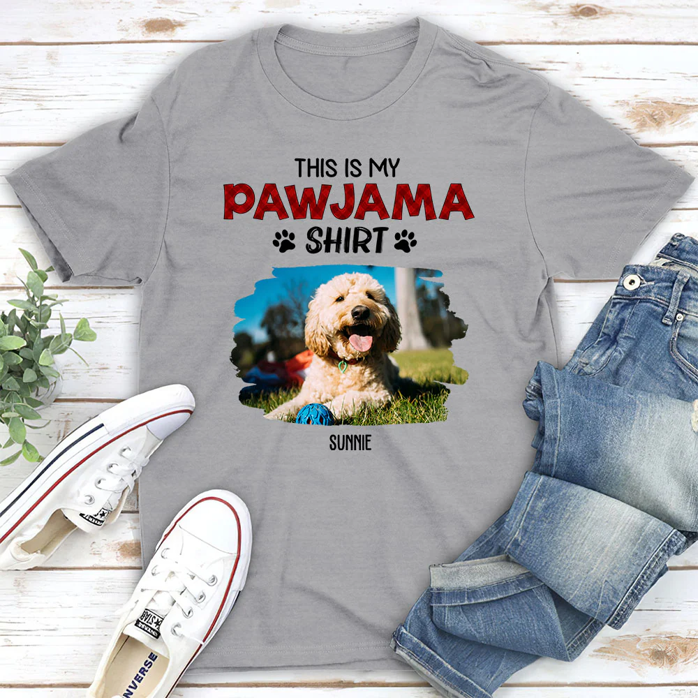 Pet Pawjama Shirt New Style Photo - Personalized Custom Unisex T-Shirt - Image 4
