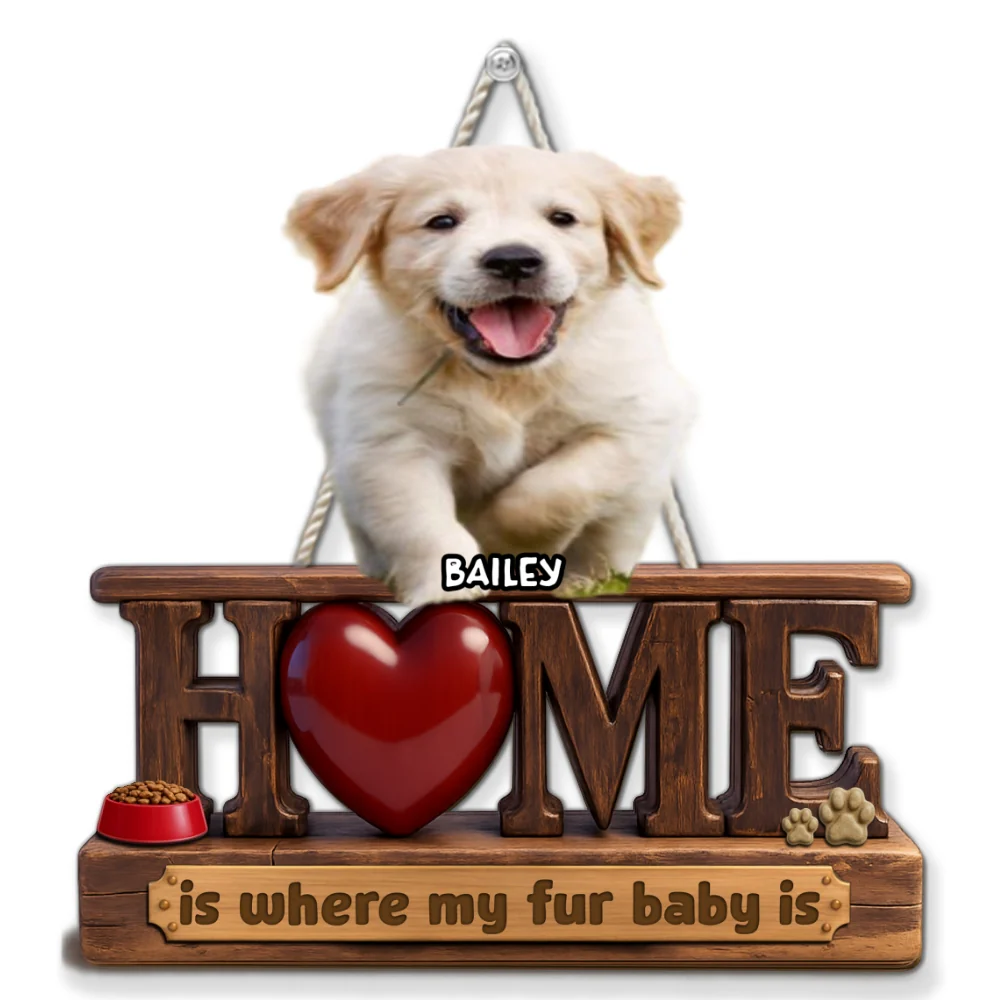 Pets Make It Home Photo - Personalized Custom Wood Sign - Image 3