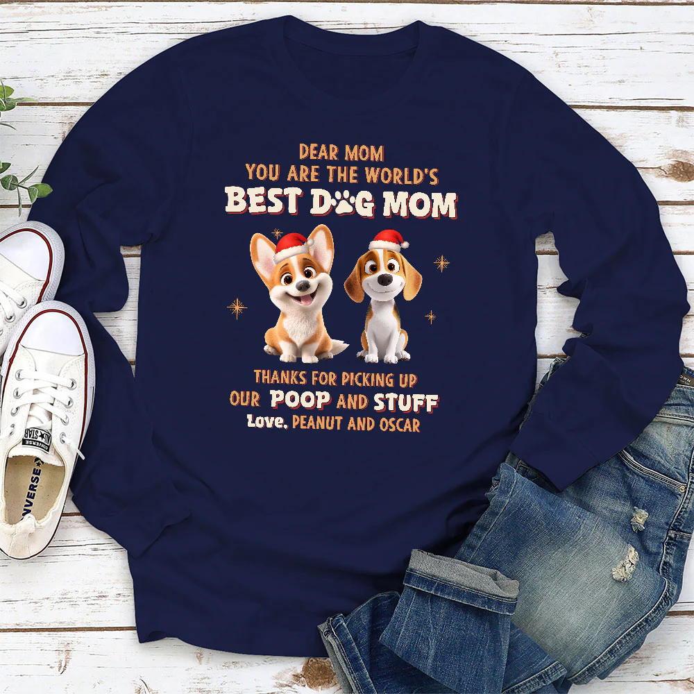 Picking Our Poop - Personalized Custom Long Sleeve T-Shirt - Image 2