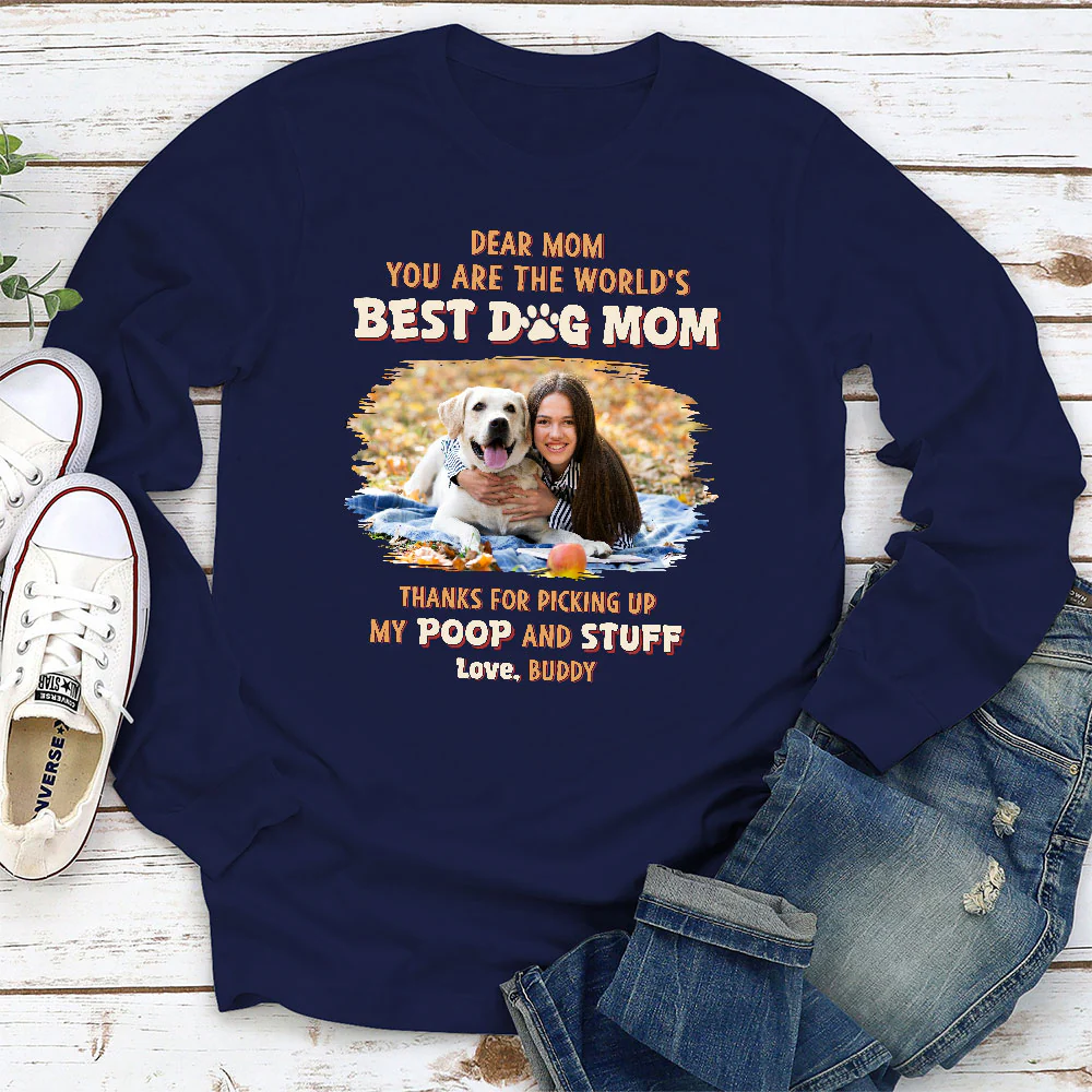 Picking Our Poop Photo - Personalized Custom Long Sleeve T-shirt - Image 5
