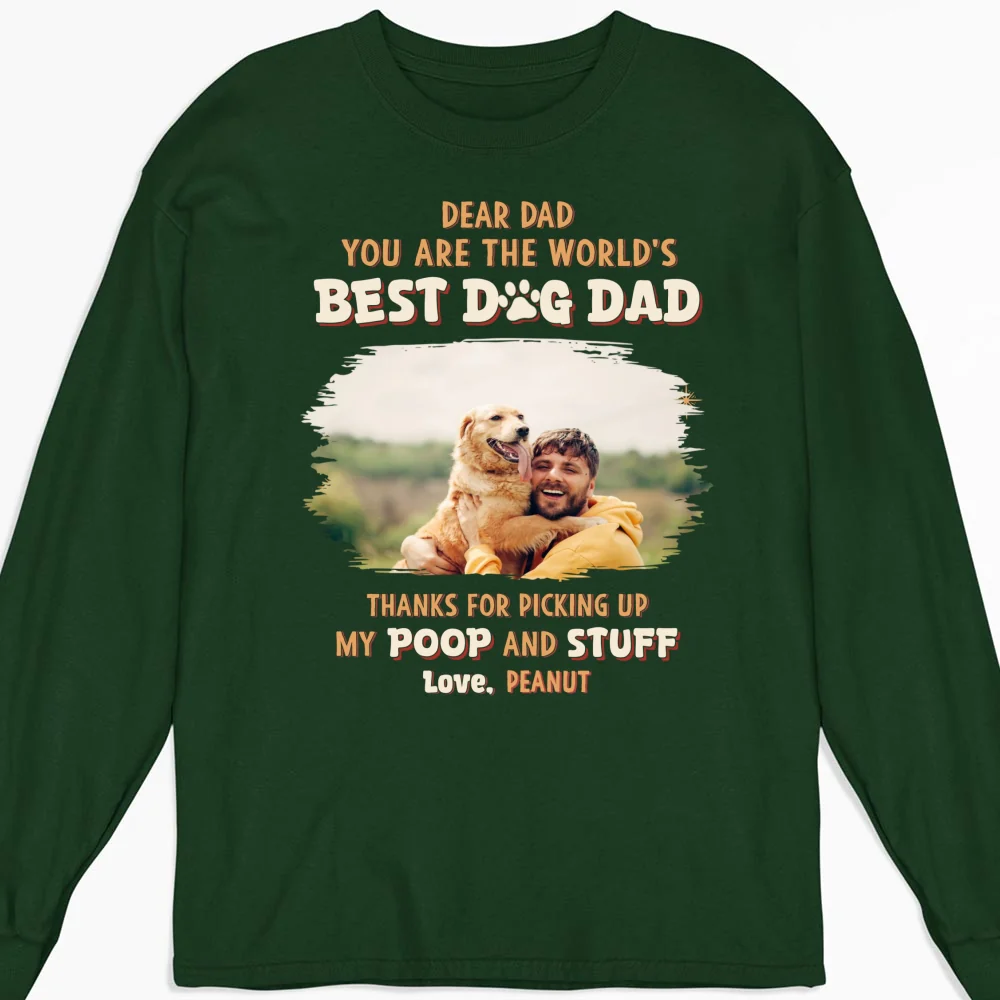 Picking Our Poop Photo - Personalized Custom Long Sleeve T-shirt - Image 6