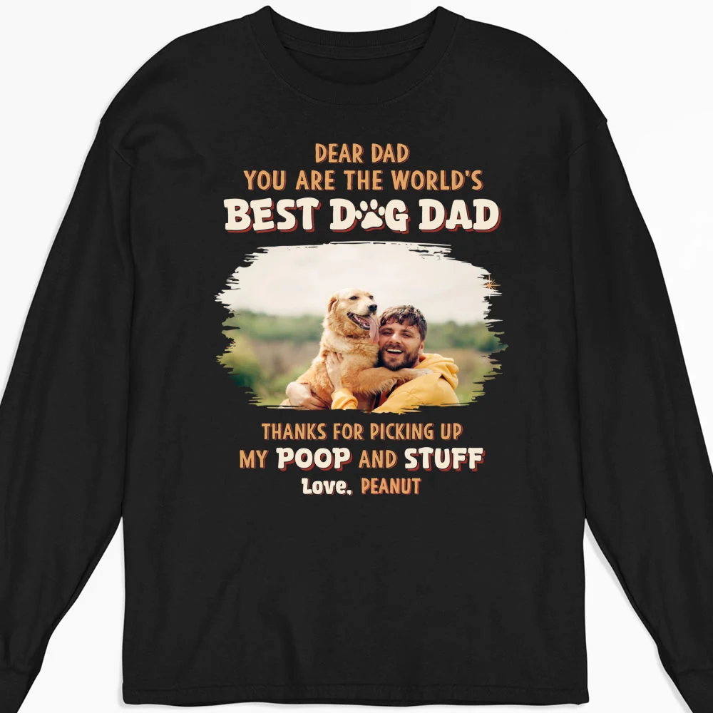 Picking Our Poop Photo - Personalized Custom Long Sleeve T-shirt - Image 7