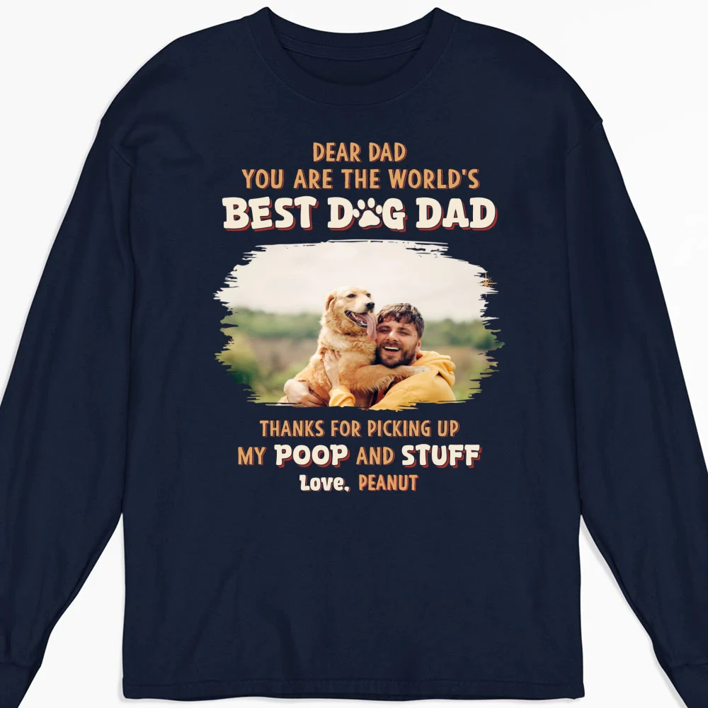Picking Our Poop Photo - Personalized Custom Long Sleeve T-shirt - Image 8