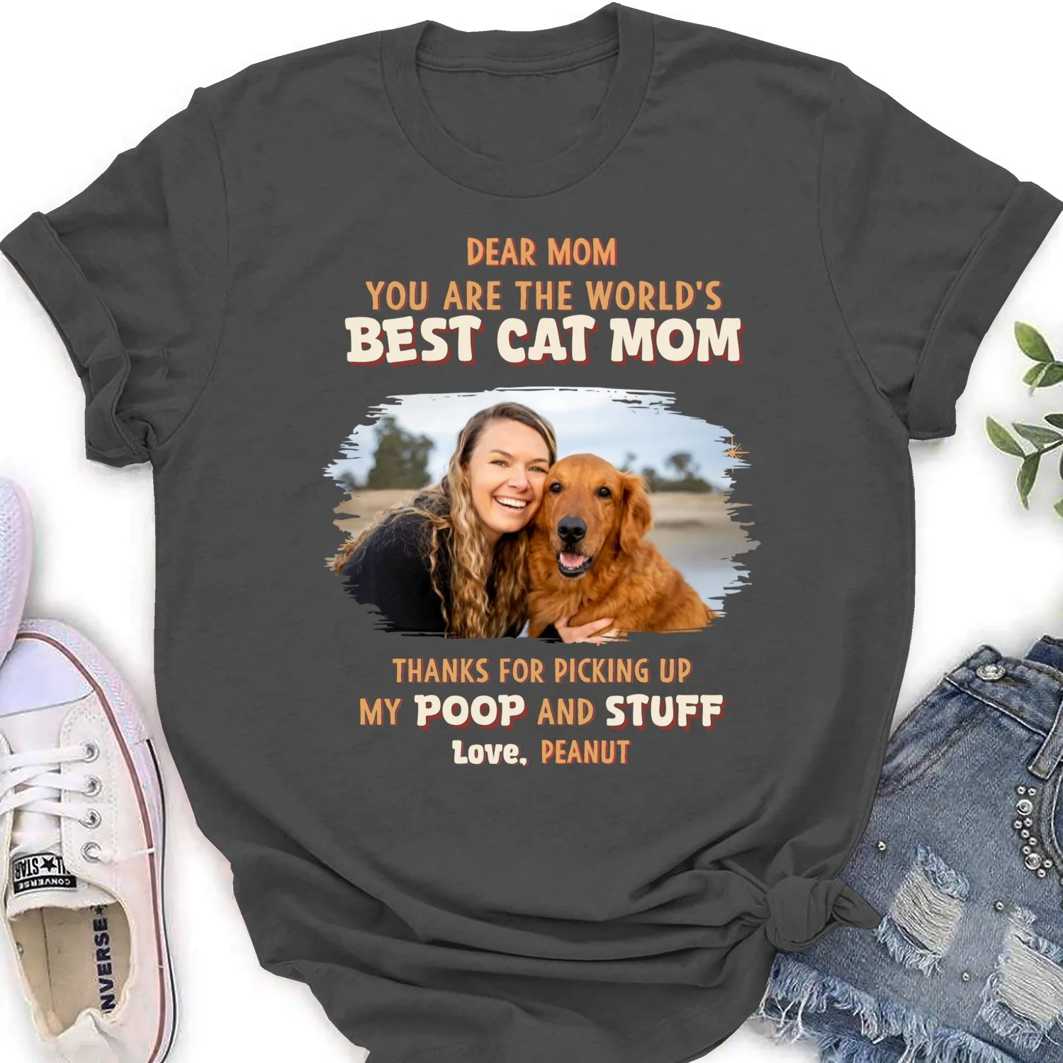 Picking Our Poop Photo - Personalized Custom Women's T-Shirt - Image 7