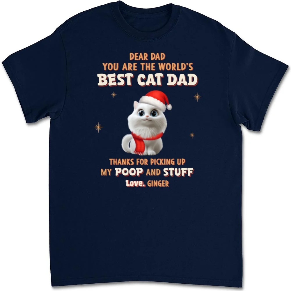 Picking Our Poop Ver Cat - Personalized Custom Unisex T-shirt - Image 7