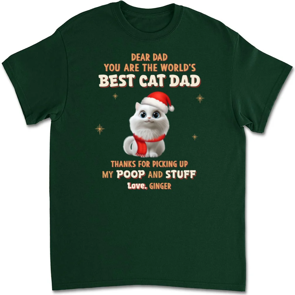 Picking Our Poop Ver Cat - Personalized Custom Unisex T-shirt - Image 8