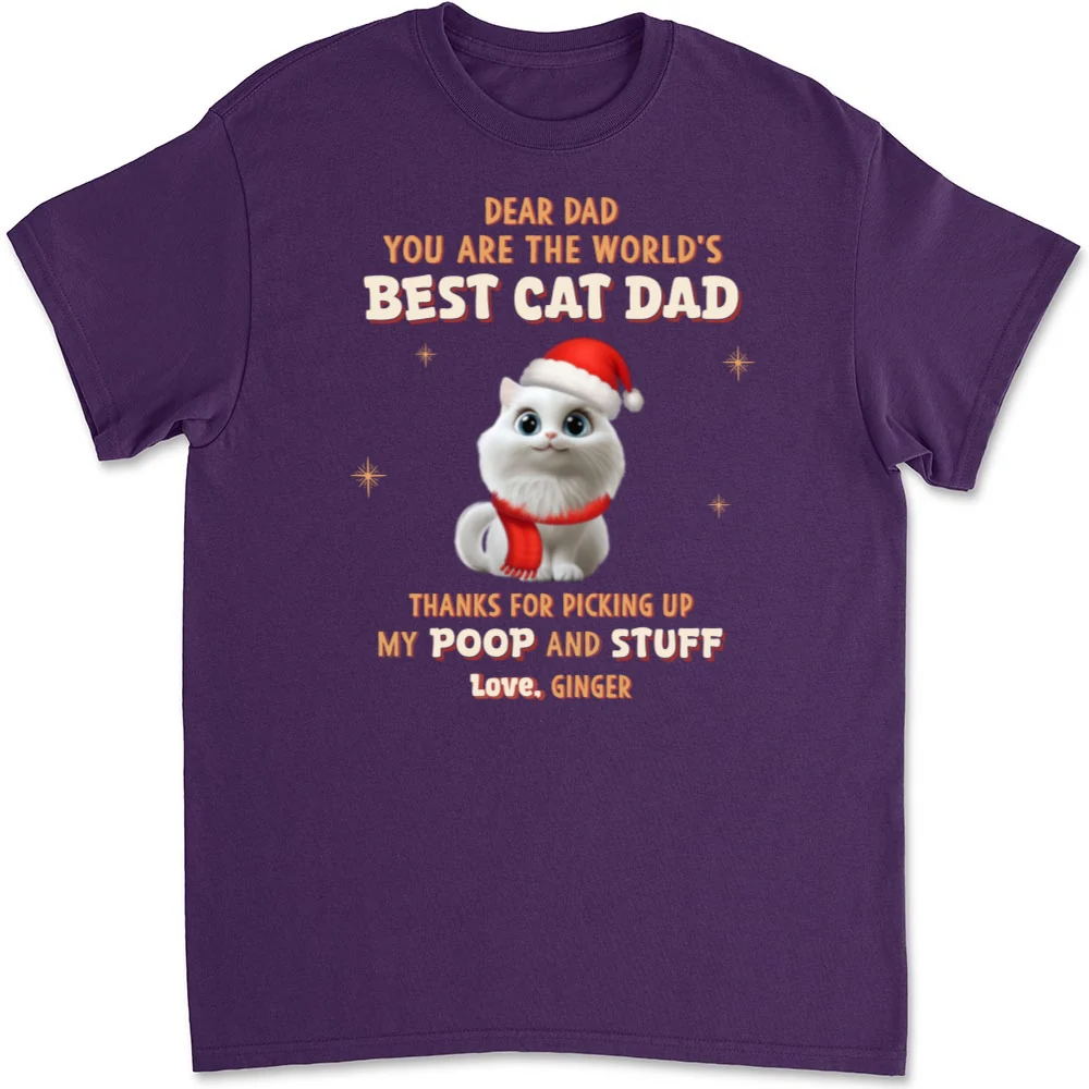 Picking Our Poop Ver Cat - Personalized Custom Unisex T-shirt - Image 9