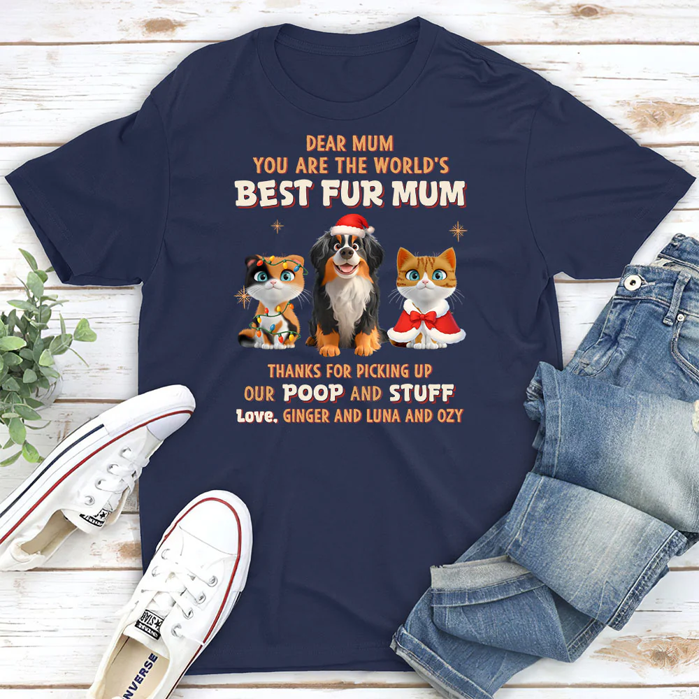 Picking Our Poop Ver Pet - Personalized Custom Unisex T-Shirt - Image 2