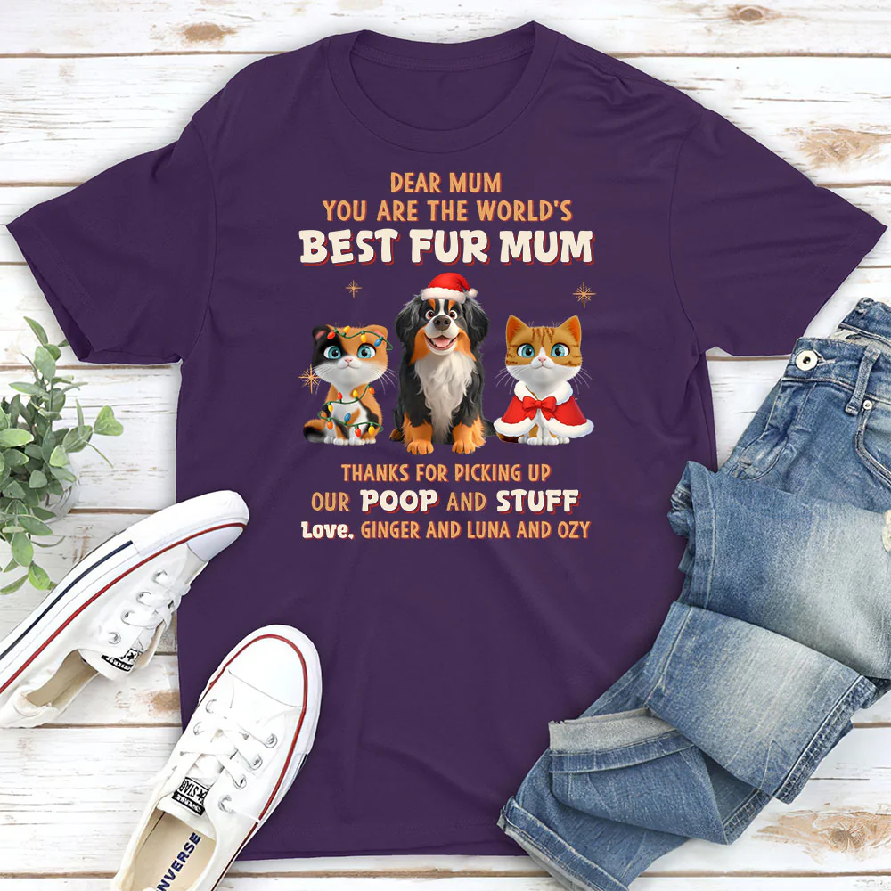 Picking Our Poop Ver Pet - Personalized Custom Unisex T-Shirt - Image 4