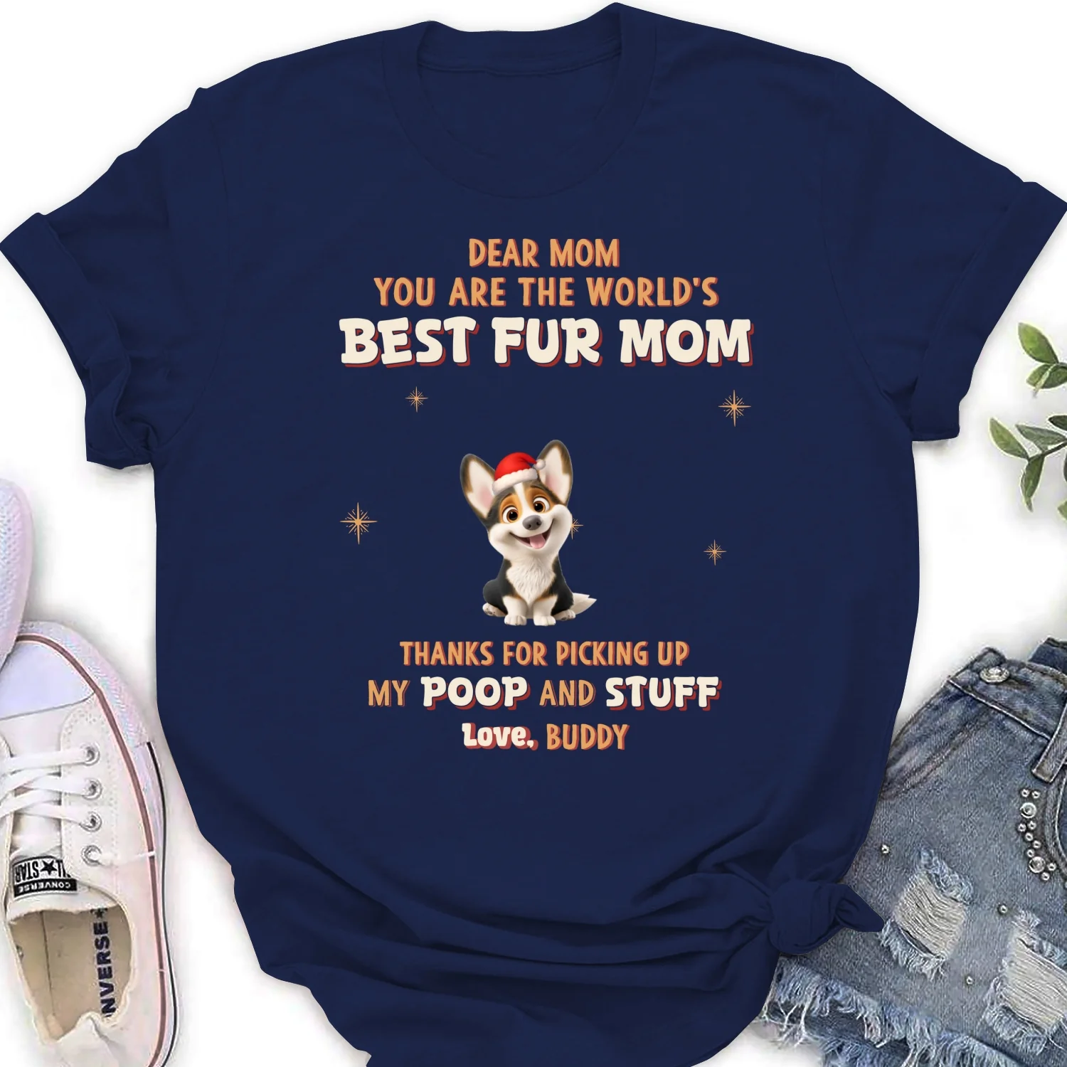 Picking Our Poop Ver Pet - Personalized Custom Women's T-Shirt - Image 6