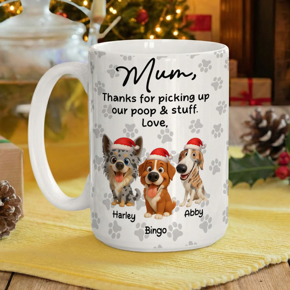Picking Up My Poo And Stuff - Personalized Custom Coffee Mug - Image 3