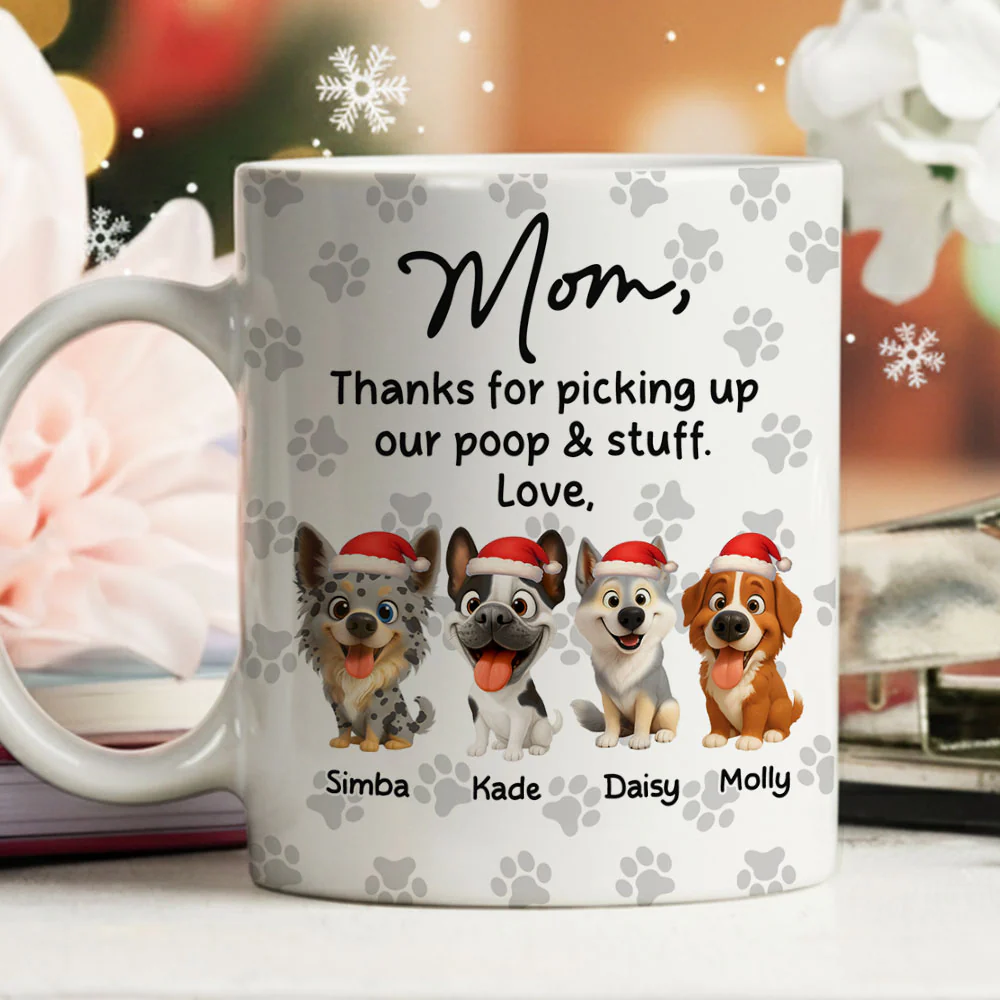 Picking Up My Poo And Stuff - Personalized Custom Coffee Mug - Image 4