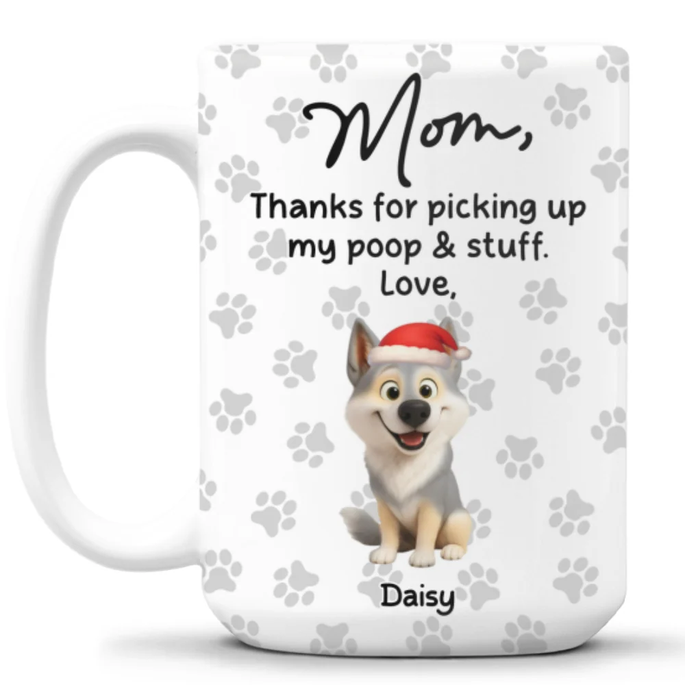 Picking Up My Poo And Stuff - Personalized Custom Coffee Mug - Image 8