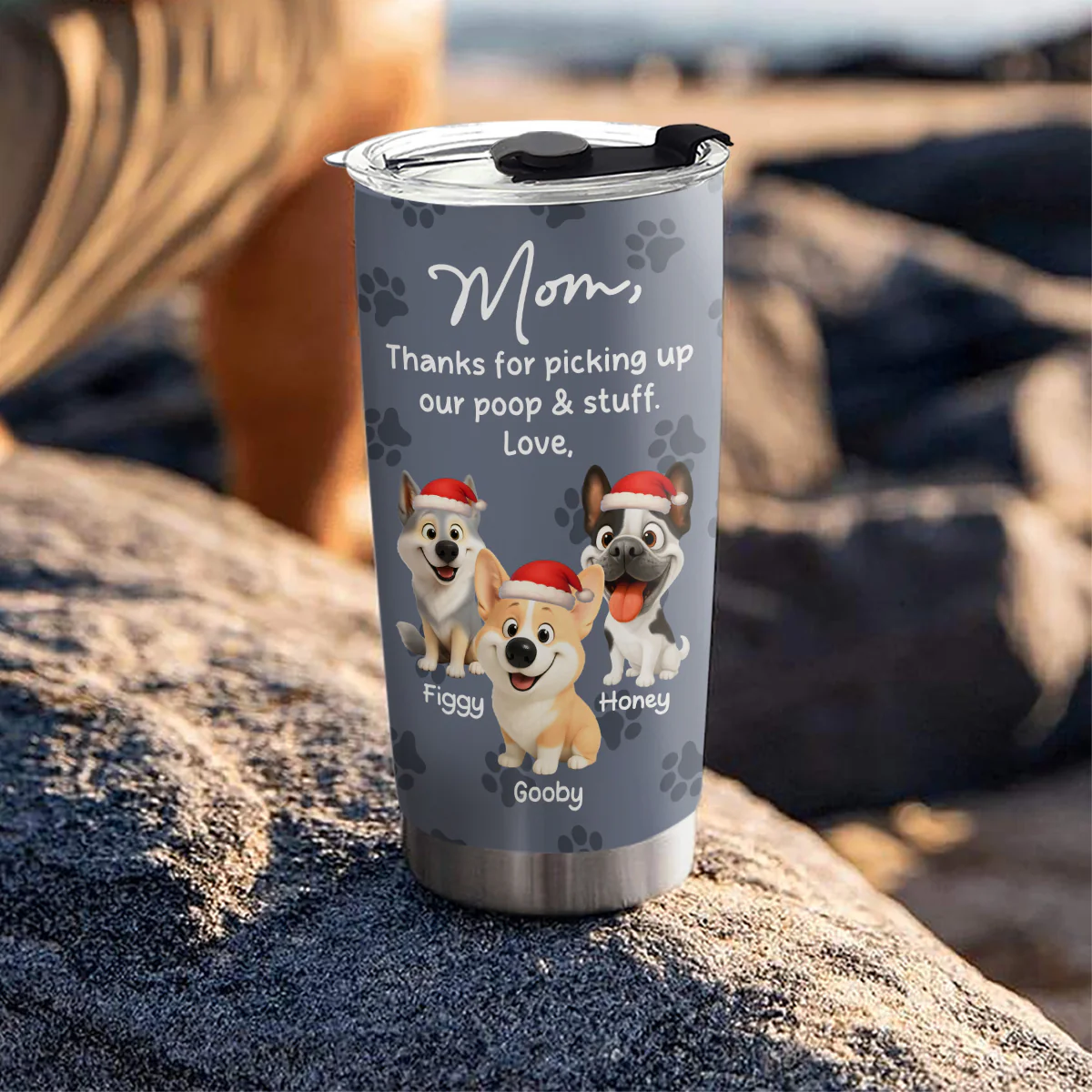 Picking Up My Poo And Stuff - Personalized Custom Tumbler - Image 3