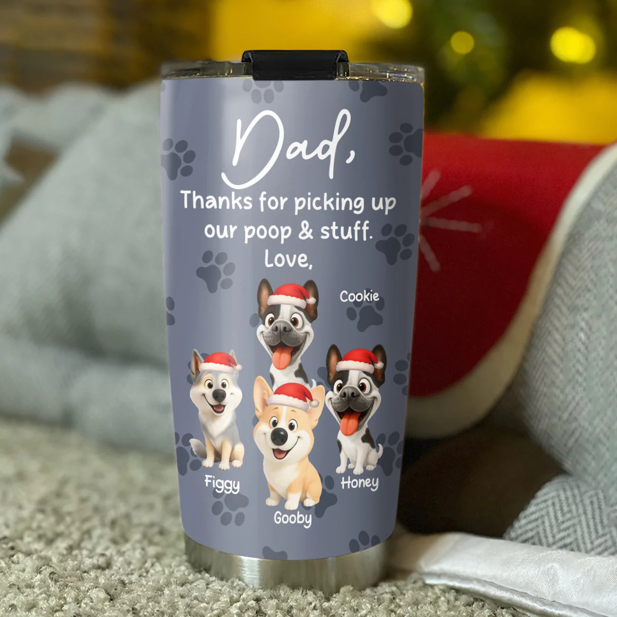 Picking Up My Poo And Stuff - Personalized Custom Tumbler - Image 4