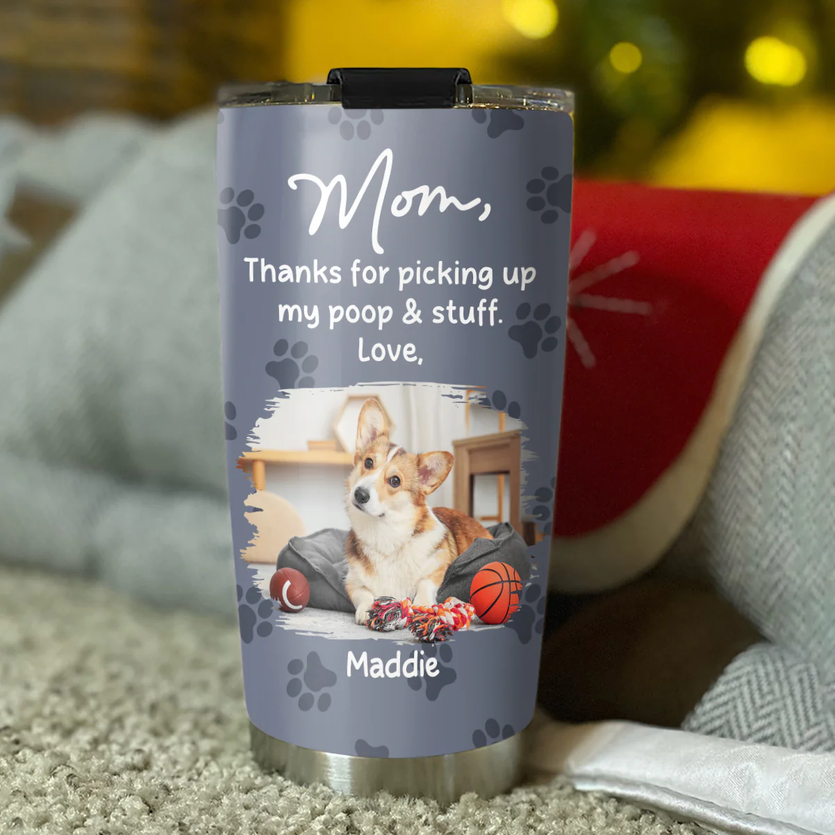 Picking Up My Poo And Stuff Photo - Personalized Custom Tumbler - Image 4