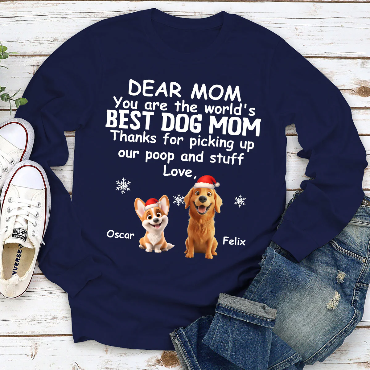 Picking Up Our Stuff - Personalized Custom Long Sleeve T-shirt - Image 3