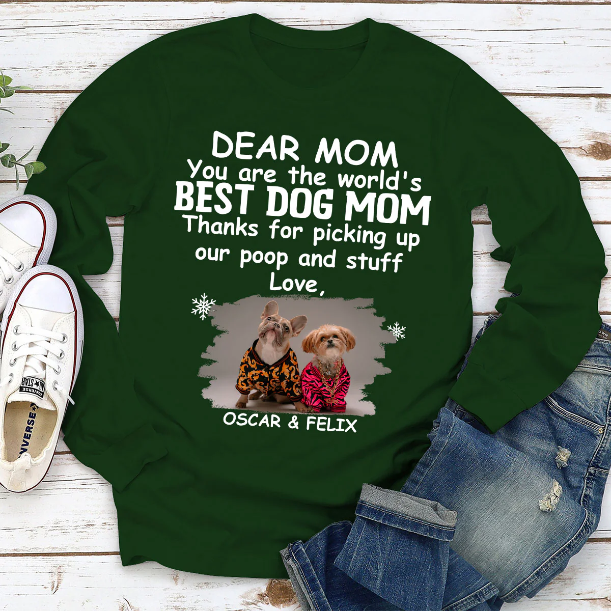 Picking Up Our Stuff Photo - Personalized Custom Long Sleeve T-shirt - Image 3