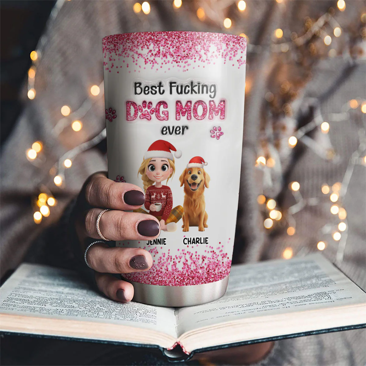 Pinky Blink - Personalized Custom 3D Inflated Effect Tumbler - Image 2