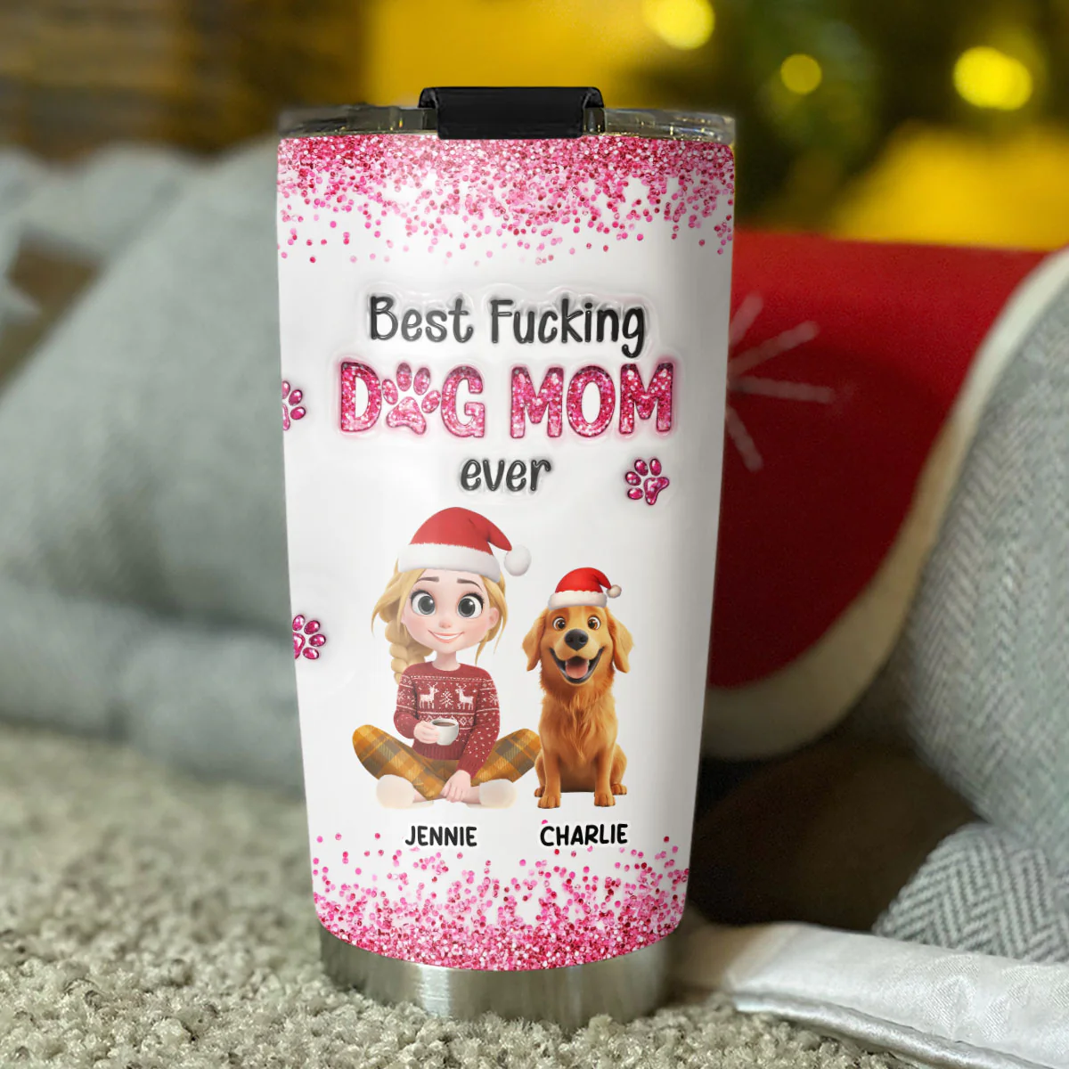 Pinky Blink - Personalized Custom 3D Inflated Effect Tumbler - Image 4
