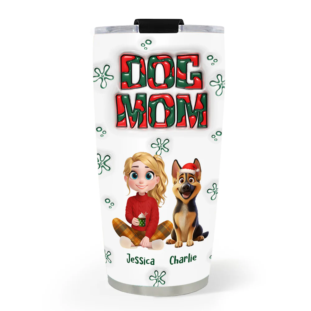Playing In Snow - Personalized Custom 3D Inflated Effect Tumbler