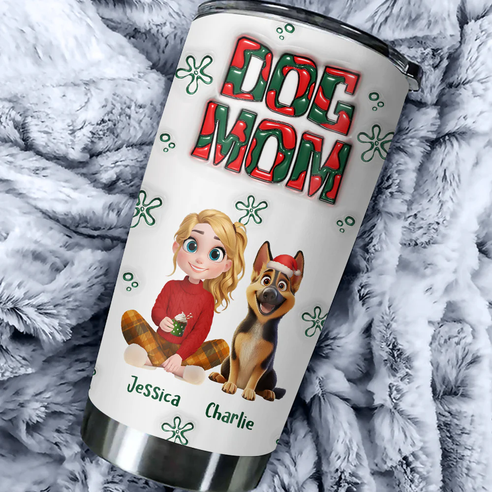 Playing In Snow - Personalized Custom 3D Inflated Effect Tumbler - Image 6