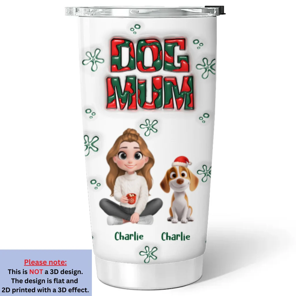 Playing In Snow - Personalized Custom 3D Inflated Effect Tumbler - Image 7
