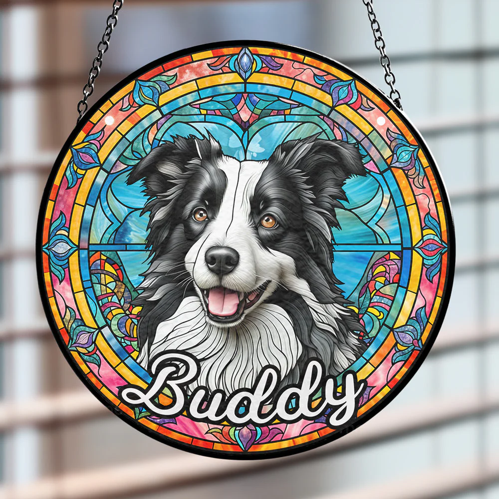Portrait From Pet Photo - Personalized Custom Window Hanging Suncatcher - Image 4