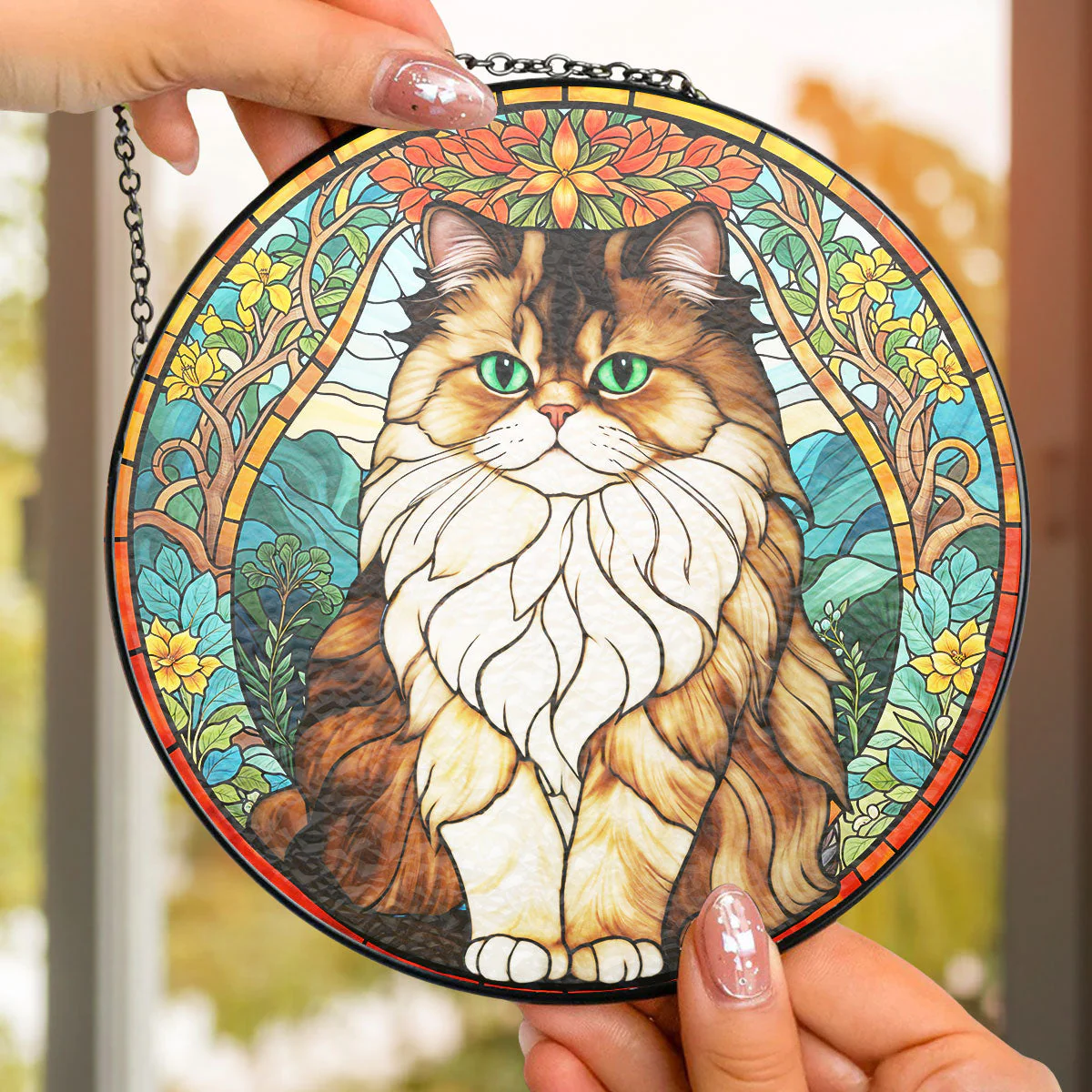 Portrait From Photo - Personalized Custom Window Hanging Suncatcher - Image 4