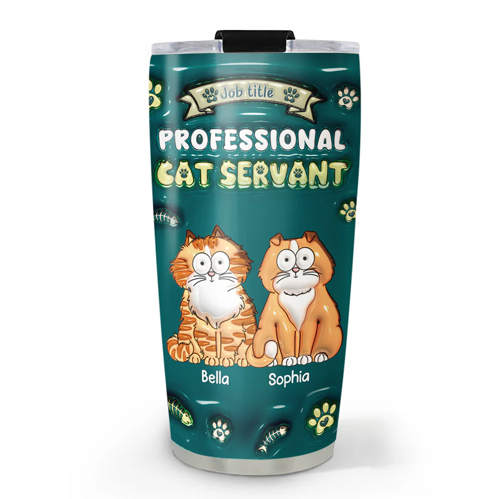 Professional Cat Servant - Personalized Custom 3D Inflated Effect Tumbler