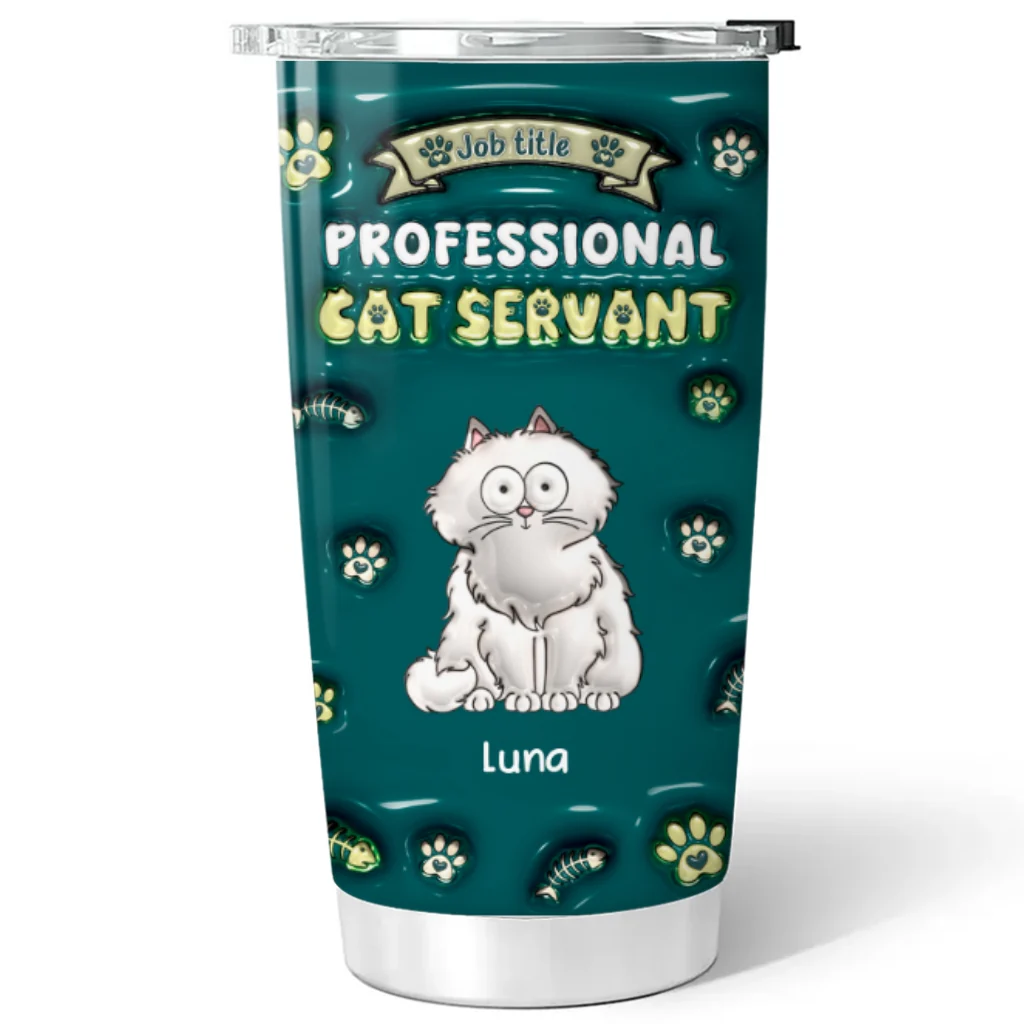 Professional Cat Servant - Personalized Custom 3D Inflated Effect Tumbler - Image 6