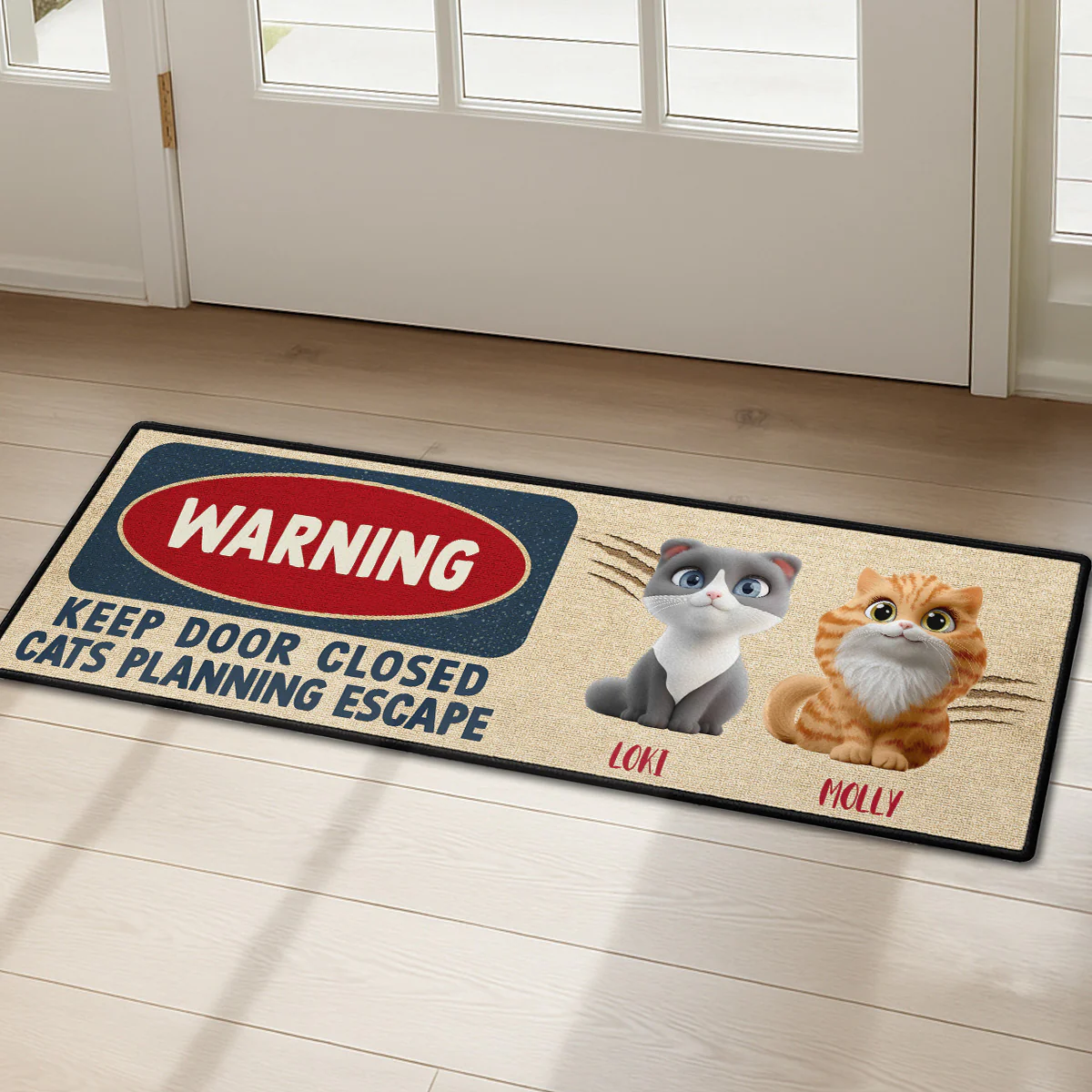 Property Is Protected By Cats - Personalized Custom Runner Rug