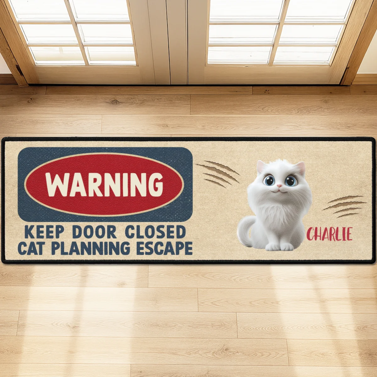 Property Is Protected By Cats - Personalized Custom Runner Rug - Image 8