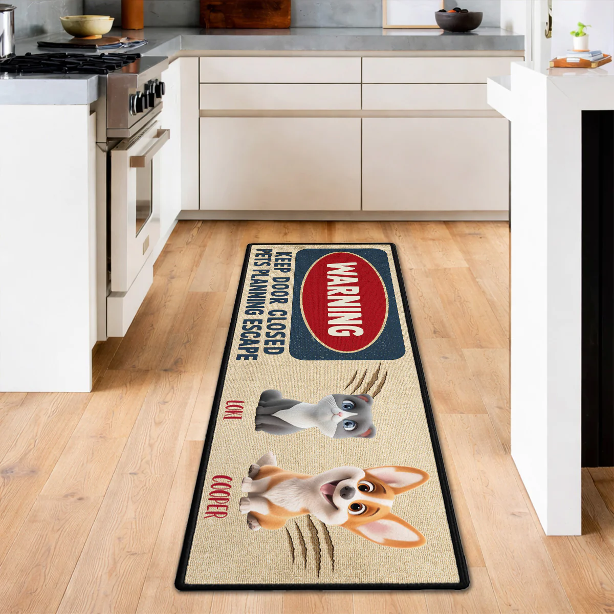 Property Is Protected By Pets - Personalized Custom Runner Rug - Image 5