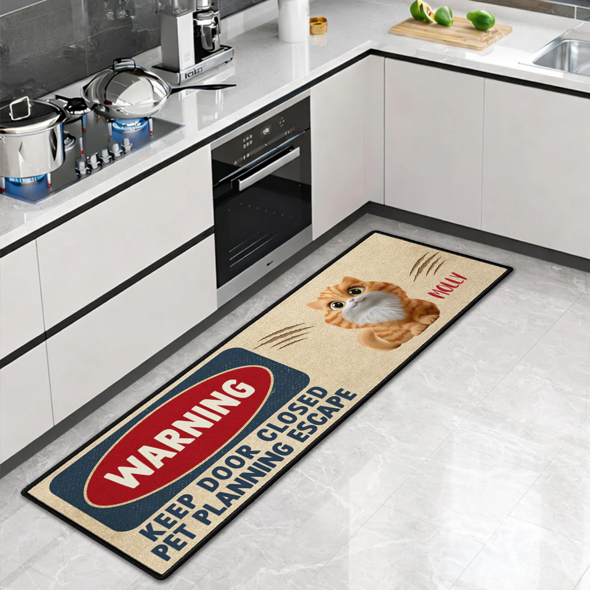 Property Is Protected By Pets - Personalized Custom Runner Rug - Image 6