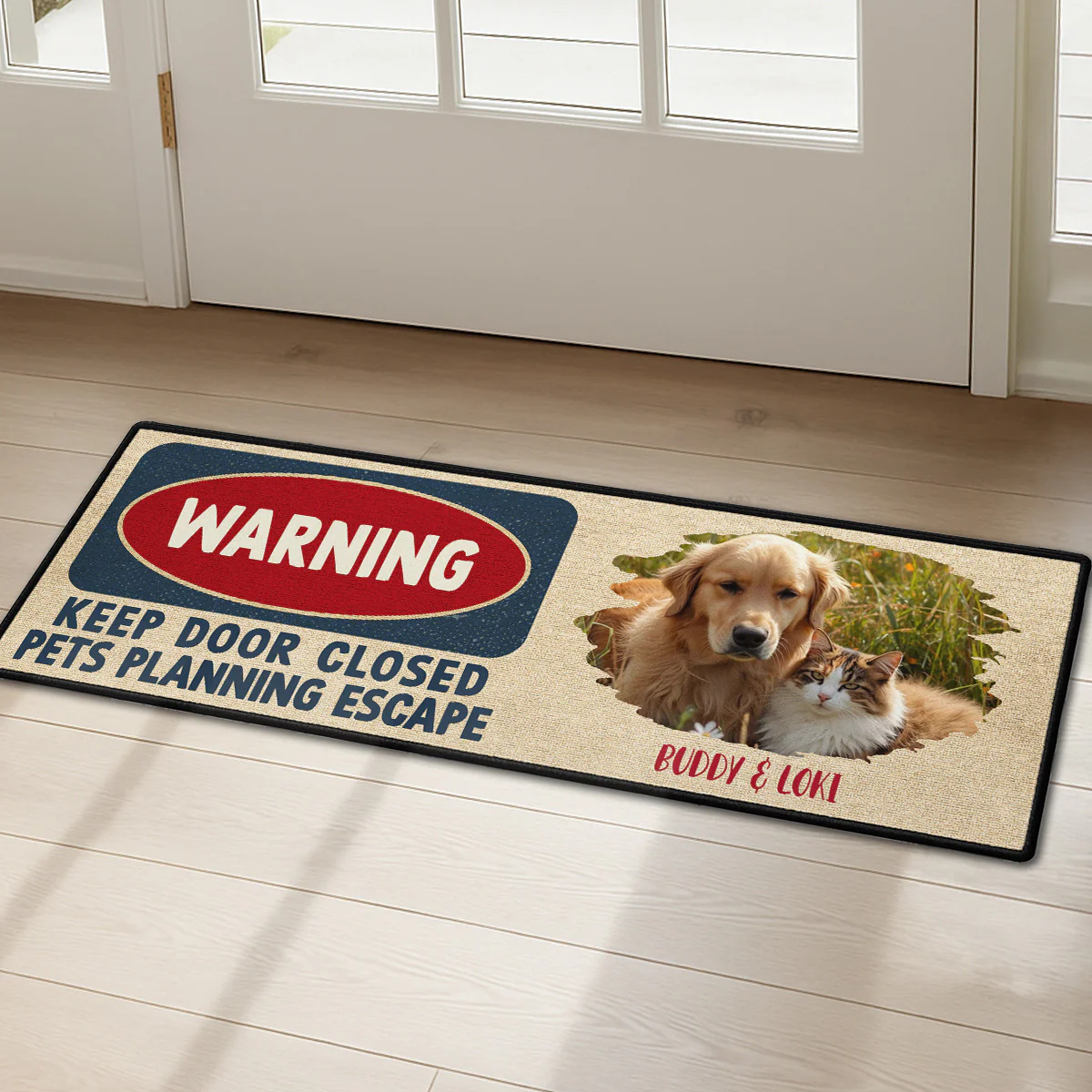 Property Is Protected By Pets Photo - Personalized Custom Runner Rug