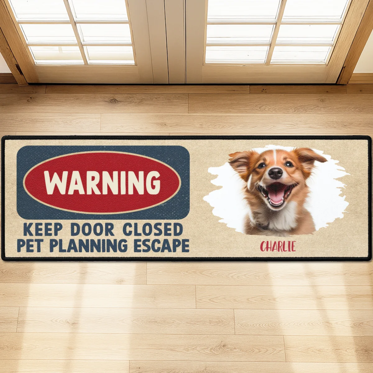 Property Is Protected By Pets Photo - Personalized Custom Runner Rug - Image 3
